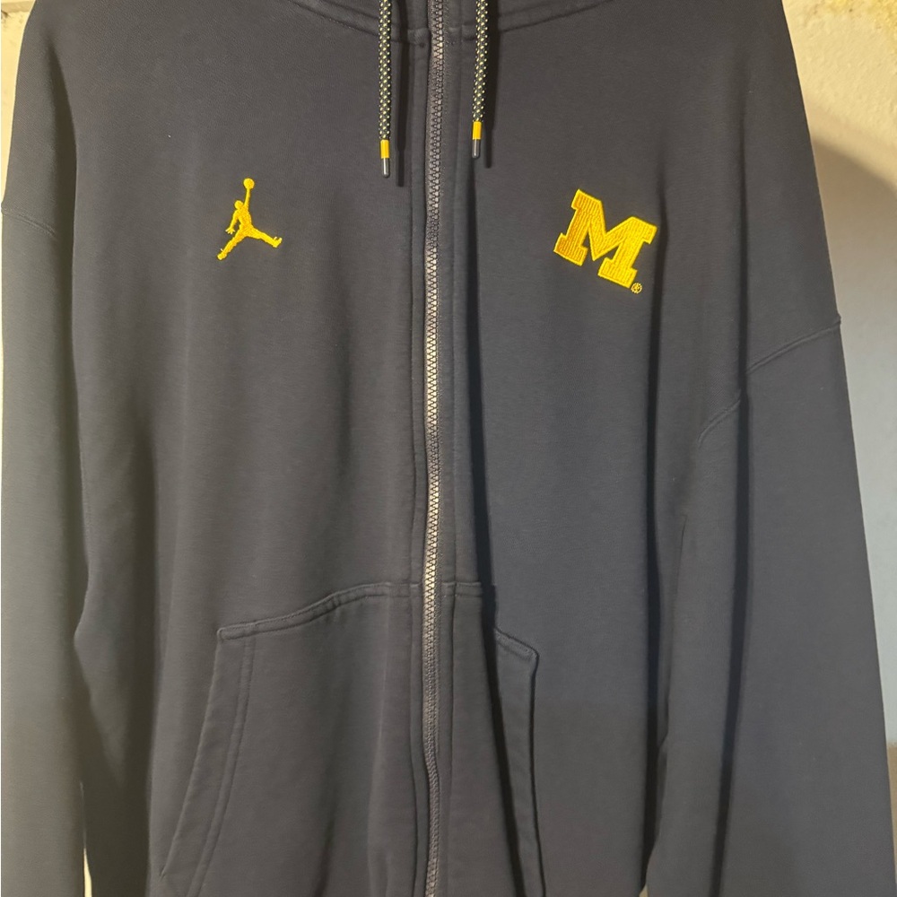 Jordan Blue Sweatshirt with Orange Logo
